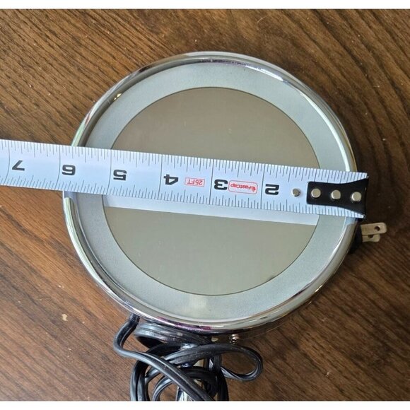 Countertop LED Makeup Mirrors,6 Inch Double Sided Lights Brass Adjustable Standi - Picture 3 of 13